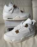 Jordany 4 white całe białe dla dziewczyny sneakersy modne 40