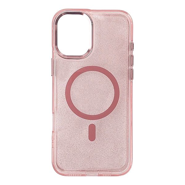 Etui brokatowe Glitter Case z MagSafe na iPhone 16e - różowe