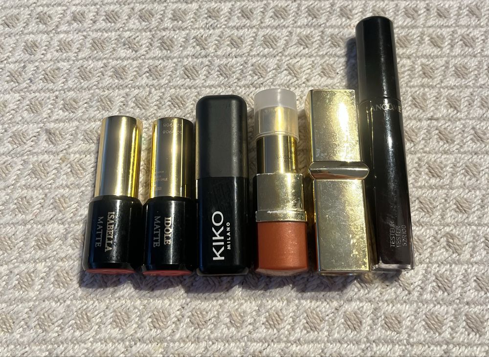 Zestaw szminek pomadek do ust Lancome Kiko Clarins