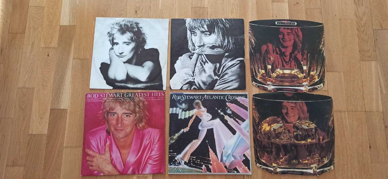 Rod Stewart 3 winyle: Greatest Hits, Atlantic Crossing, Blondes Have..