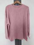 Sweter damski różowy na wiosnę oversize długi rękaw XXL plus size