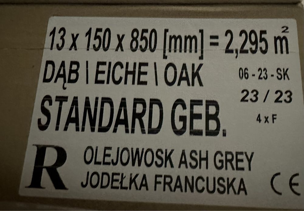 Podłoga jodła francuska Dąb szary ASH GREY 13x150x850