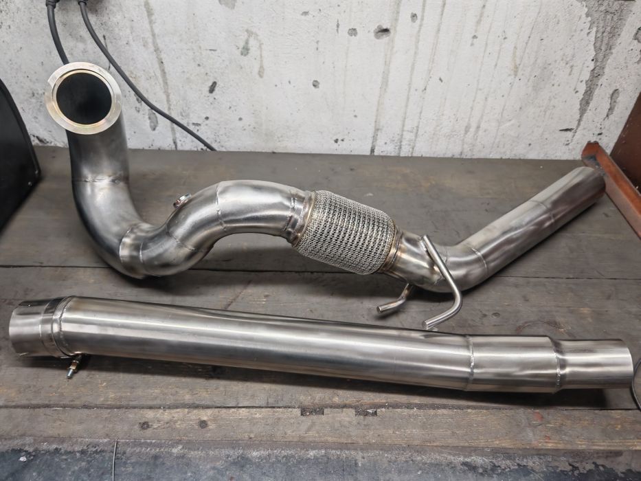 Downpipe audi a3 s3 8v 2.0tfsi 3' - 3.5' stal nierdzewna