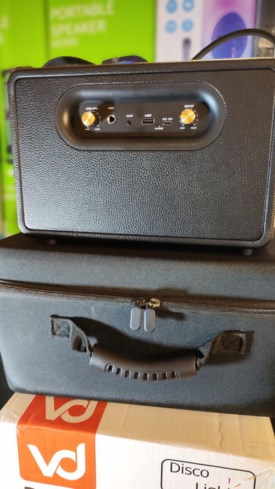 Караоке акустика Temeisheng-МХ(блютуз,SD,USB,FM)2микрофона,пультДУ