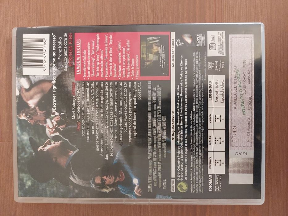 DVD " A Janela Secreta " (Como Novo) 2004