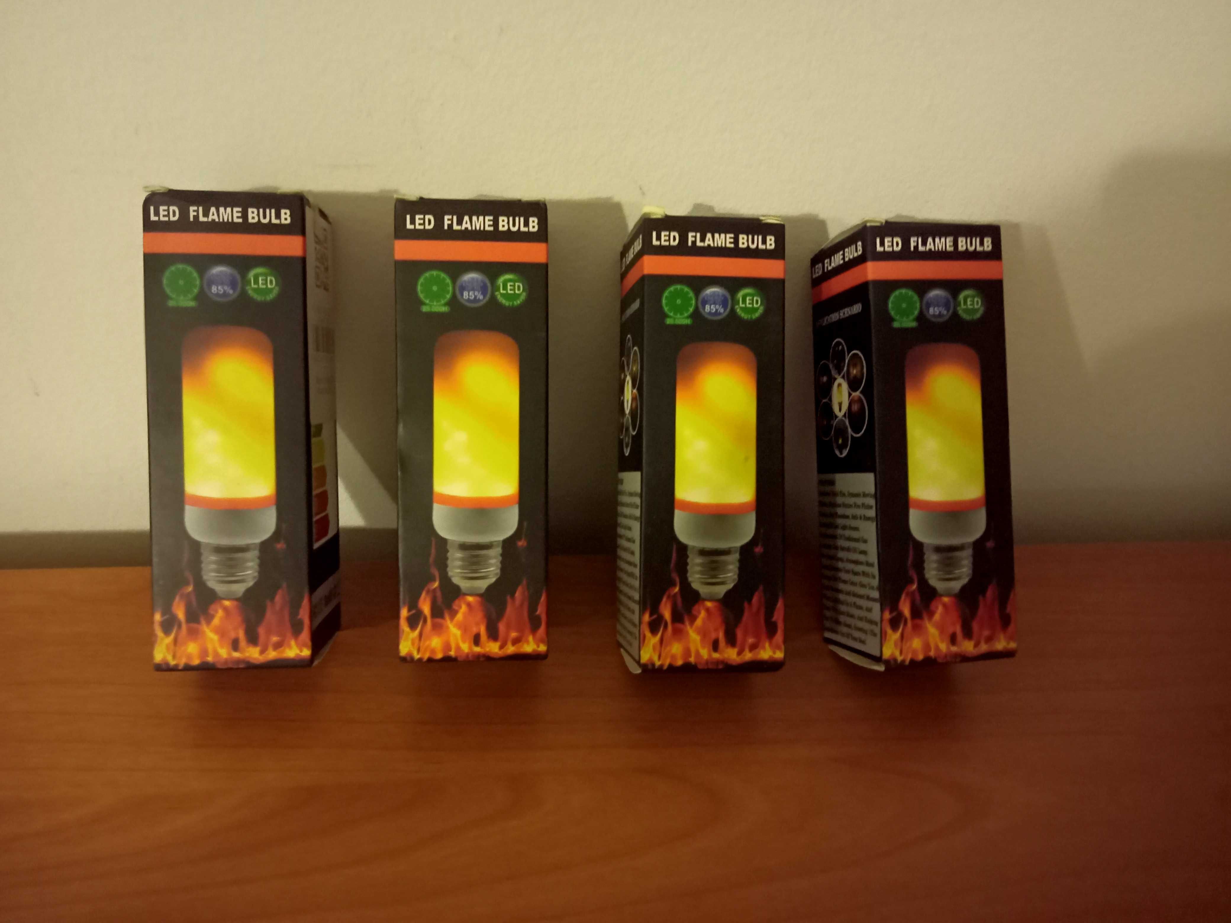 4x ŻARÓWKA LED imitujaca ŻYWY PŁOMIEŃ OGIEŃ 5W nowe wysylka