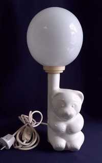 Лампа-статуэтка светильник настольный фарфоровый Мишка