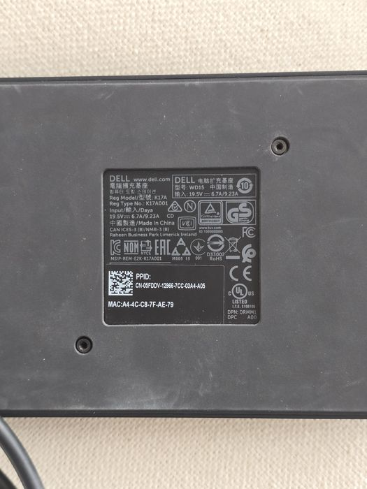 Stacja dokująca Dell K17a WD15 laptop