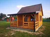Domek letniskowy drewniany 5m x 5m plus 2m taras