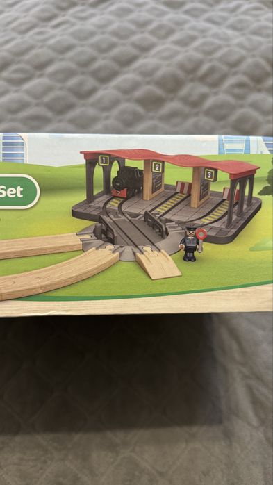 Деревяна залізнична дорога потяг , дитячий конструктор