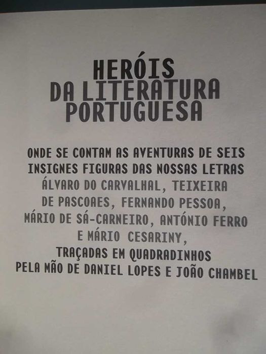 Heróis da Literatura Portuguesa - BD de Daniel Lopes e João Chambel