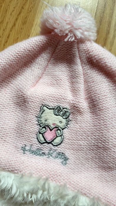 ZARA Hello Kitty piękny zimowy zestaw czapka plus rękawiczki