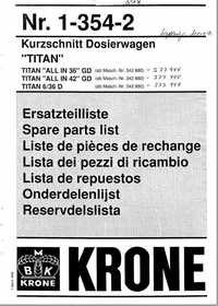 Katalog części Przyczepa KRONE TITAN 6/36 ALL IN GD, 6/42 ALL IN GD,