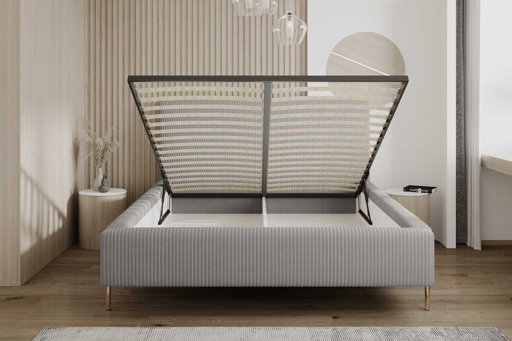 Łóżko Sypialnianie z Pojemnikiem + stelaż metalowy Monaco PRODUCENT