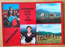 Karta pocztowa Międzynarodowy Festiwal Folkloru Ziem Górskich Zakopane
