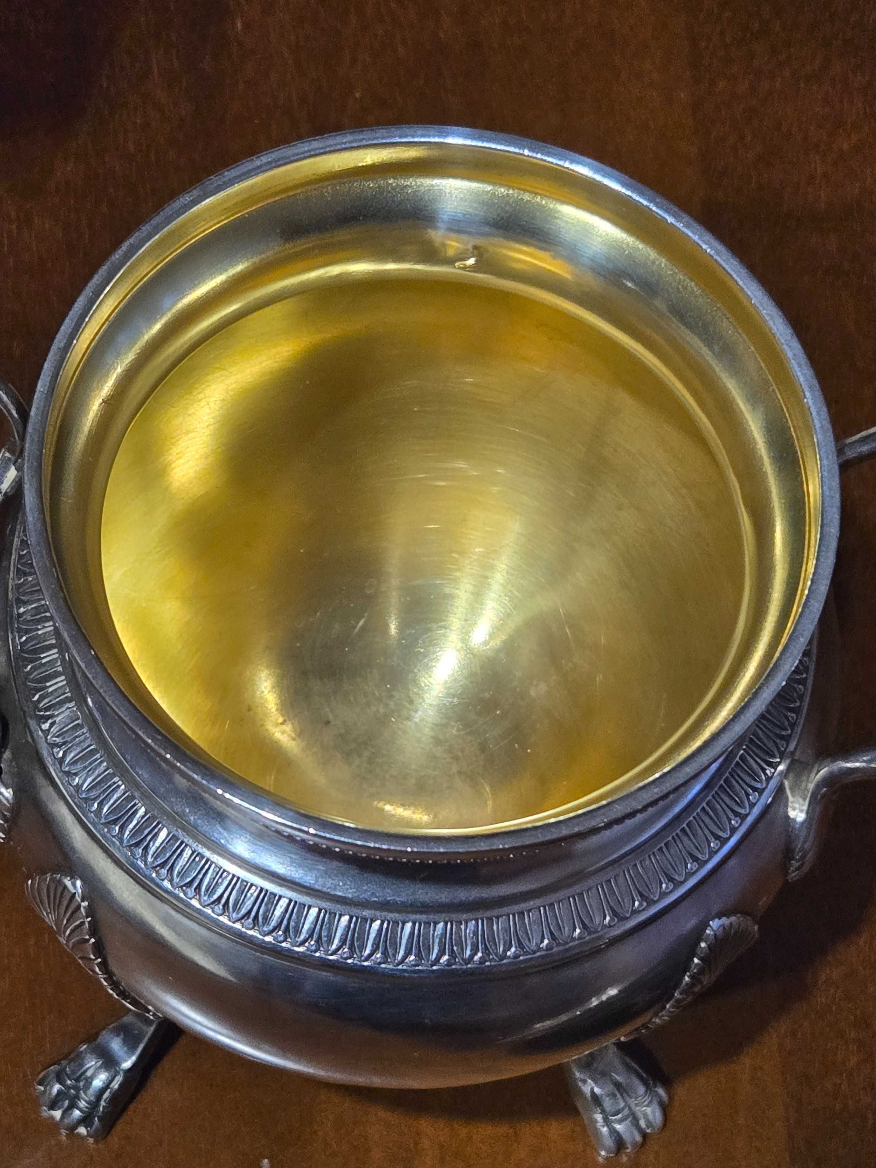 Cukiernica srebrna Pr 950 Minerva Francja w stylu Empire XIXw