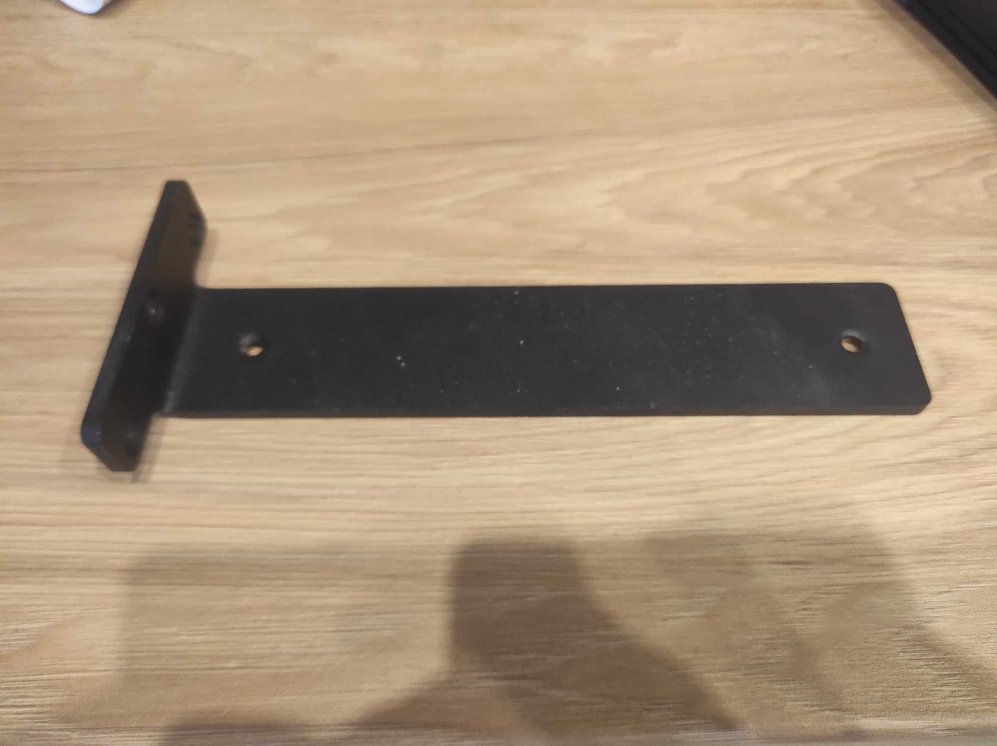 Wspornik półki drewnianej typ T 25 cm czarny