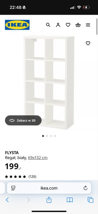 Regał FLYSTA bialy rama nowy w pudełku na zabawki
