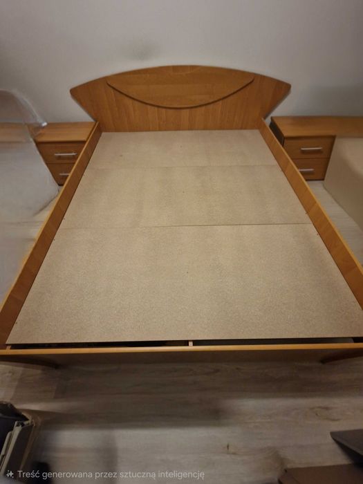 Łózko z szufladami na pościel i szafkami nocnymi. Cena do negocjacji
