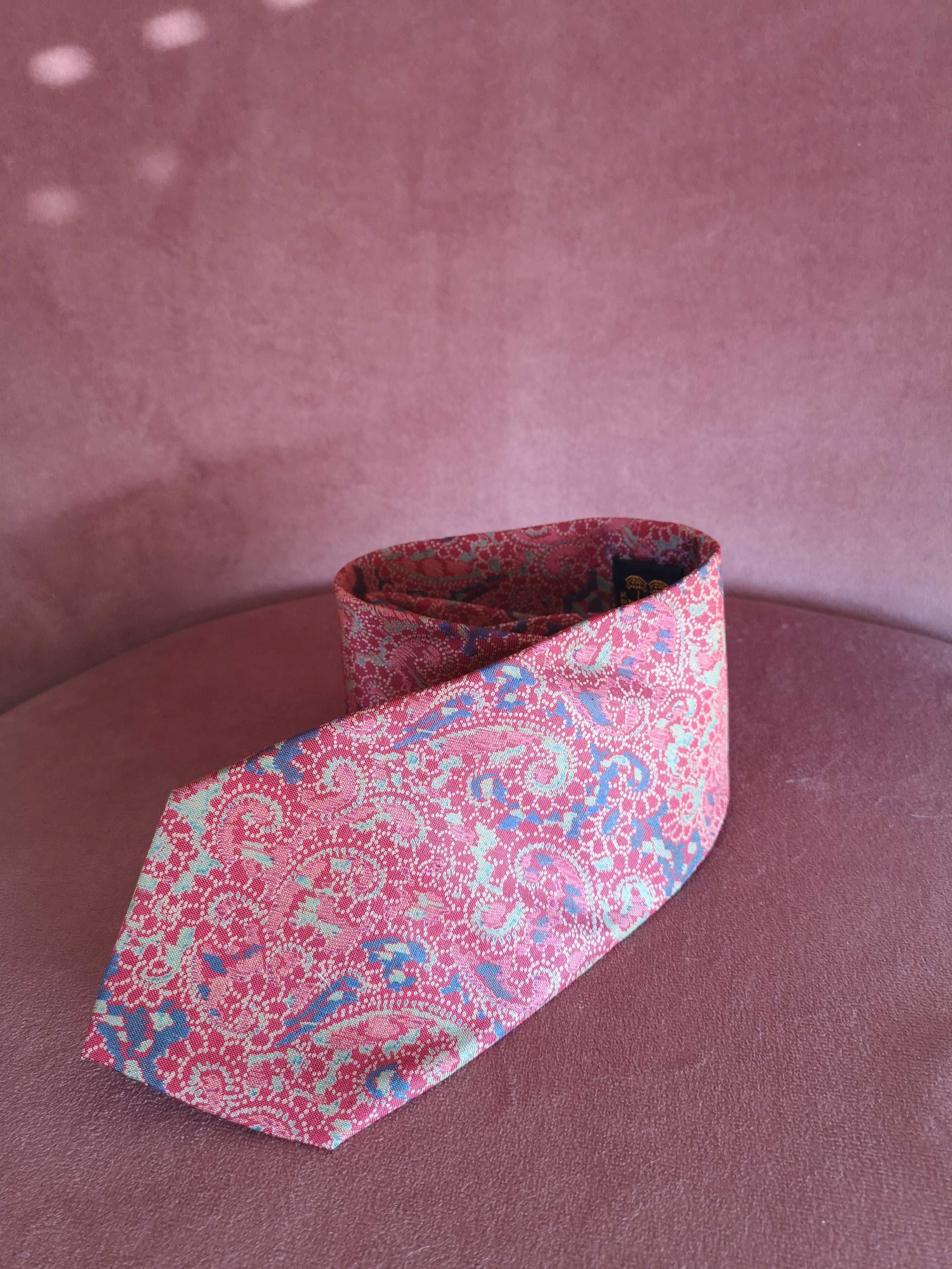 Renzo Metti Milano krawat 100% thai silk tajski jedwab Hand made