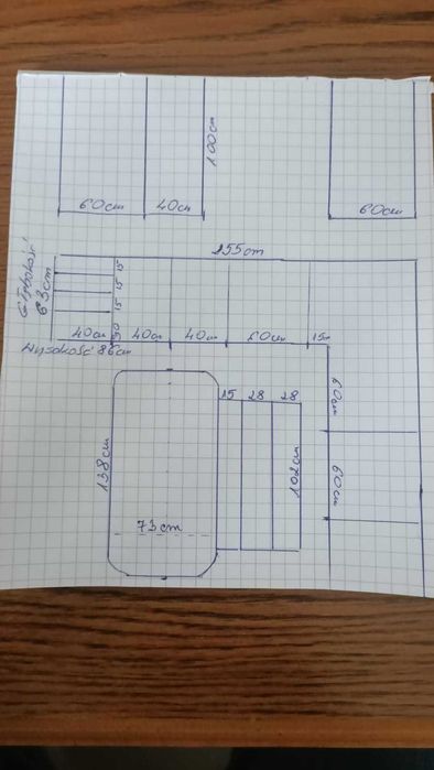 Piękna, nowoczesna kuchnia, dębowe blaty- jak nowa!