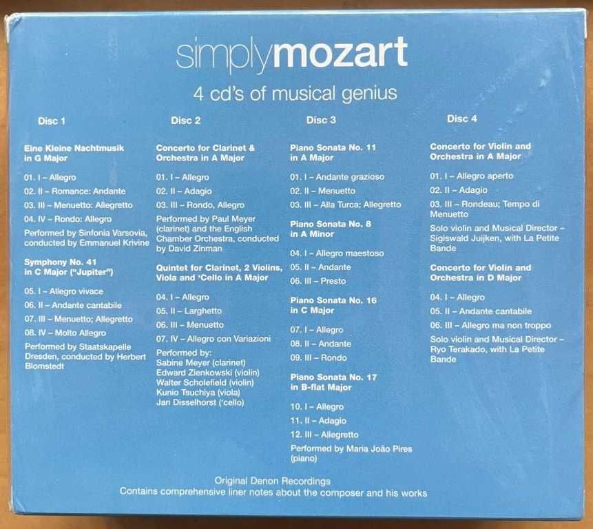 Simply Mozart 4xCD продам