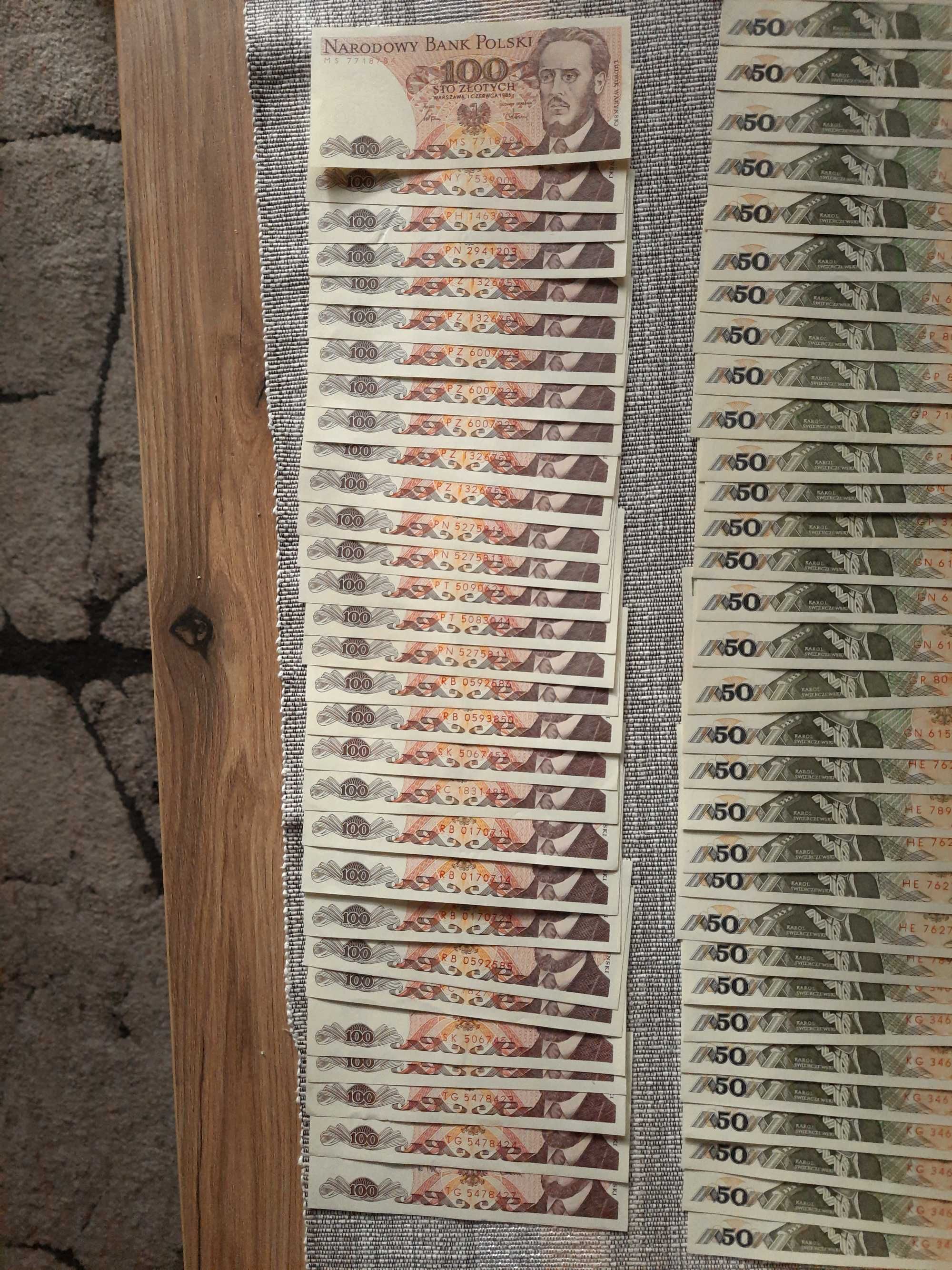 Banknoty z PRL'u  (10, 20, 50, 100, 200, 500, 1000 i 2000 zł)