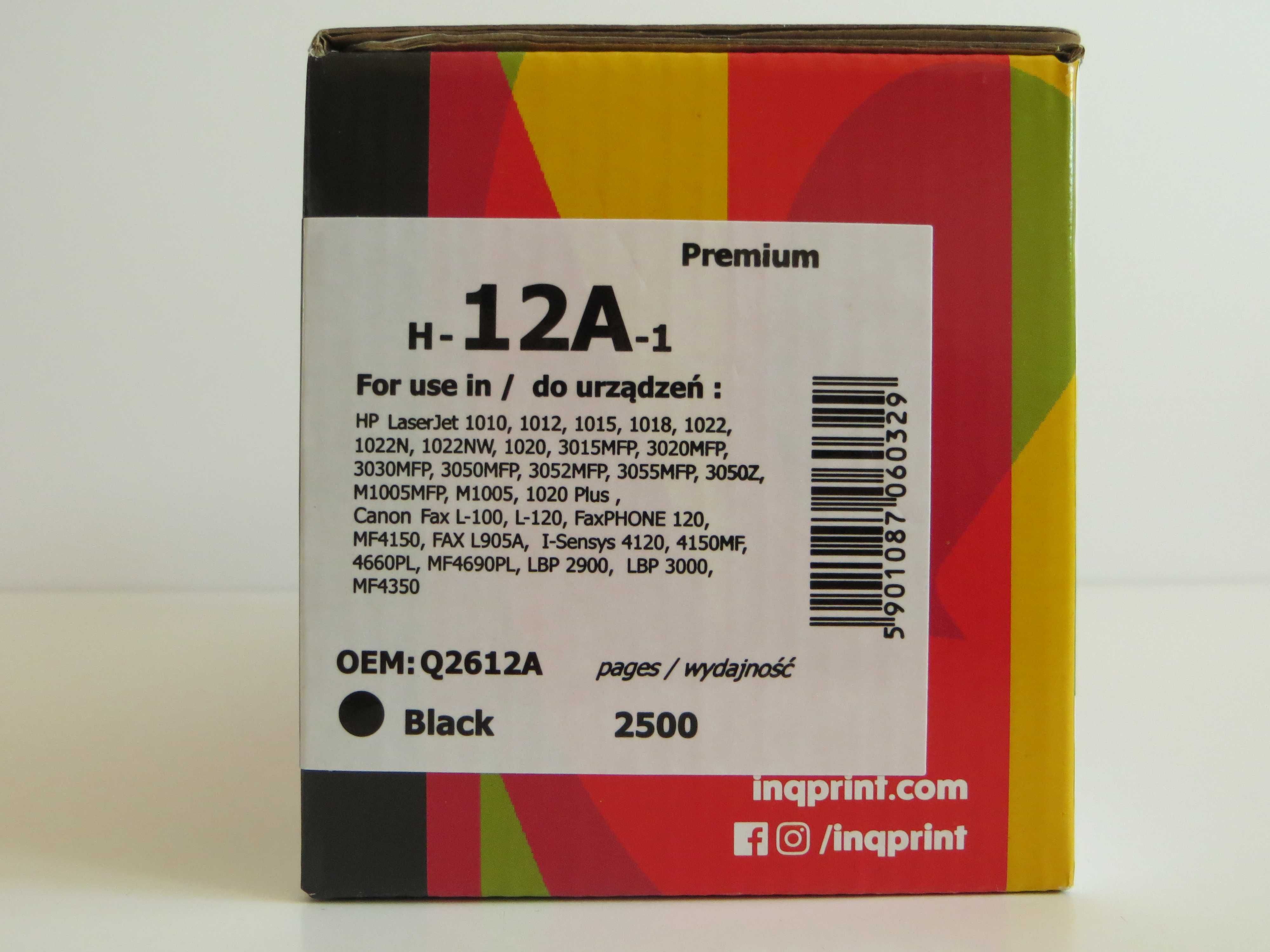 Toner zamiennik do drukarki HP LaserJet 12A Q2612A i Canon fax