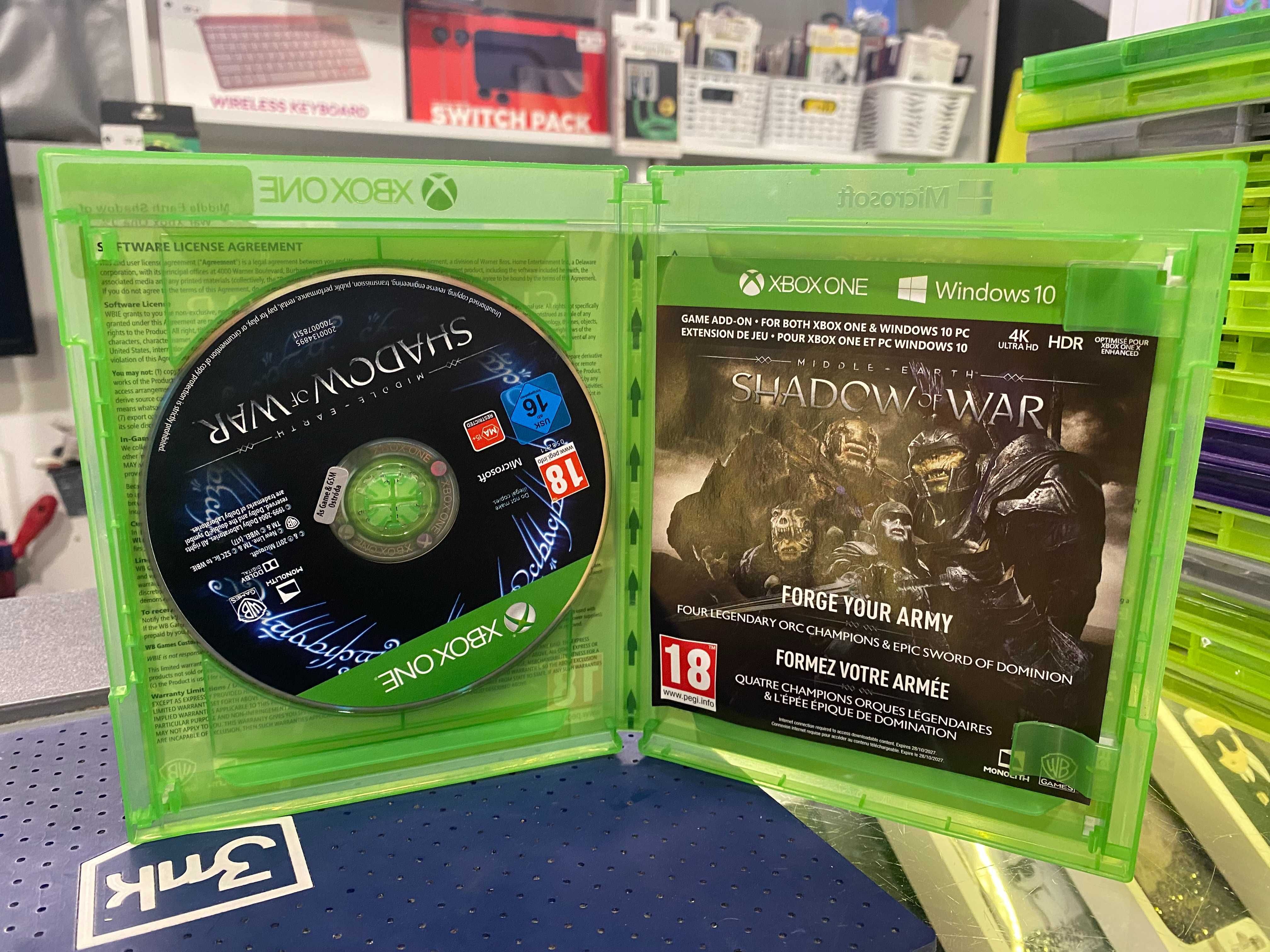 Middle Earth Shadow of War Xbox One Sklep Ostróda