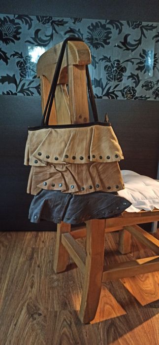 Skórzana torebka damska, mieści A4