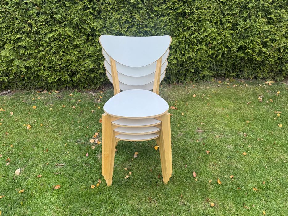 IKEA rozkladany stół VANGSTA i 4 krzesła NORDMYRA w kolorze białym