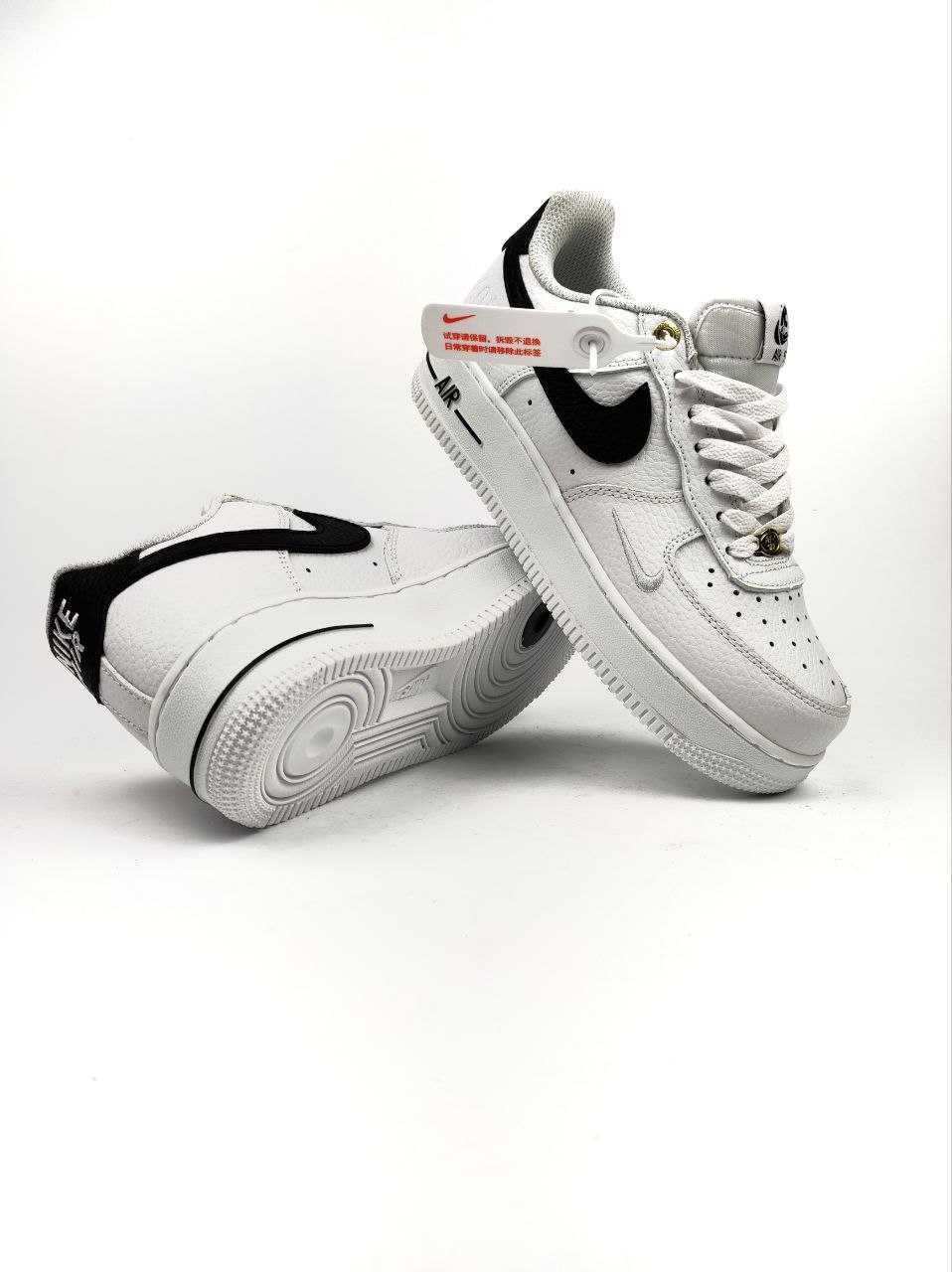 Жіночі кросівки Nike AIR Force 1 AF-1 білий з чорним 9217 ЗНИЖКА