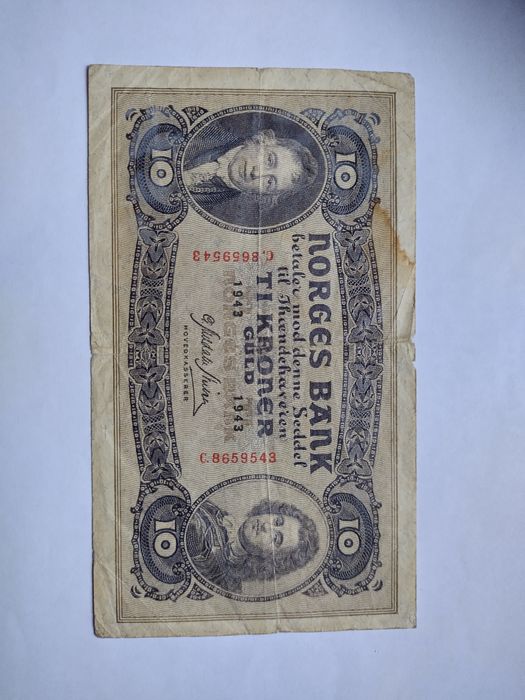 Banknot 10 koron Norwegia