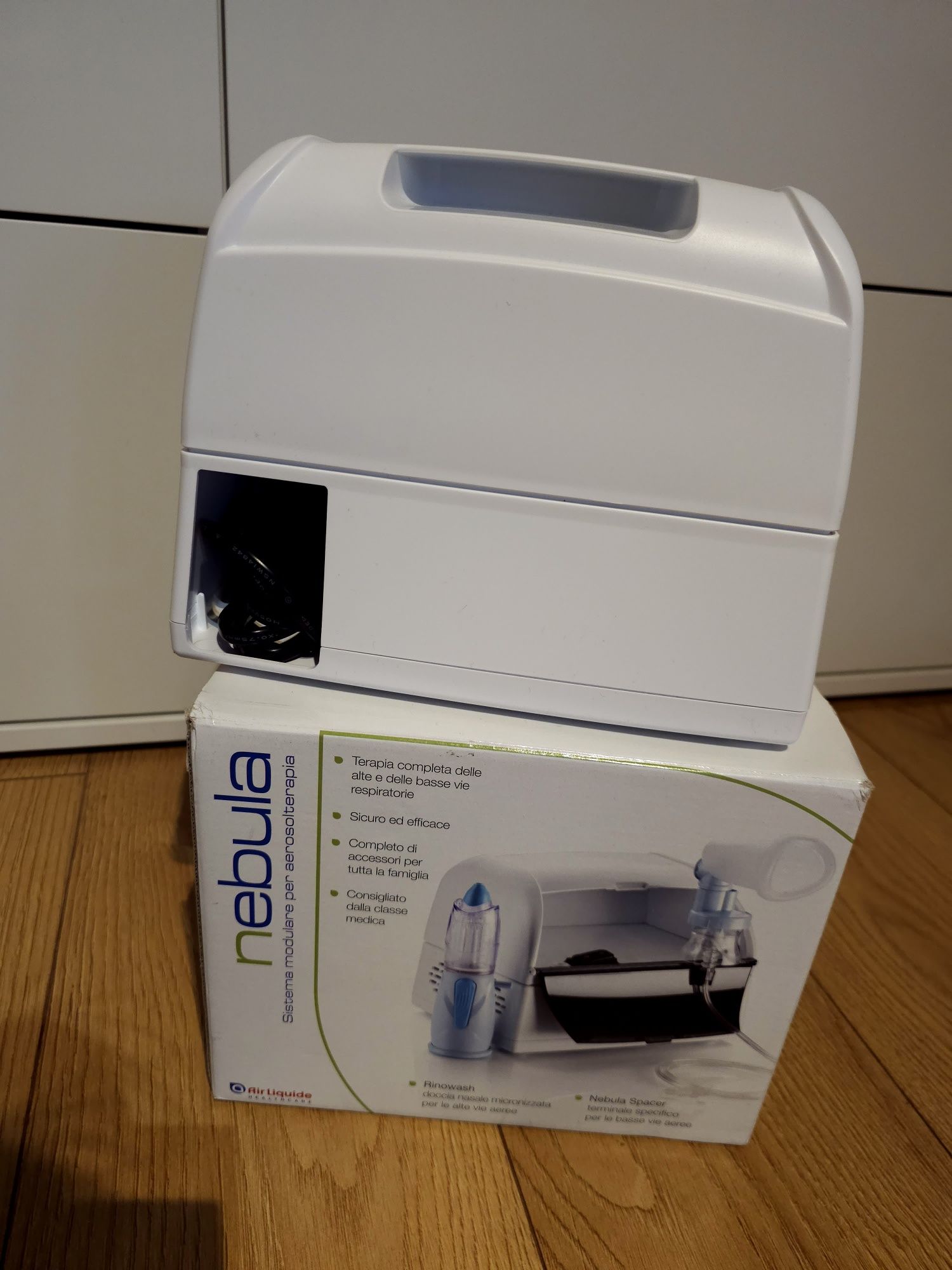 Nowy nebulizator,  inhalator 2w1 . Nebula