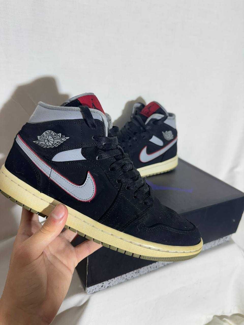 Nike Air Jordan 1 Black Particle Grey Drill Drip Y2k