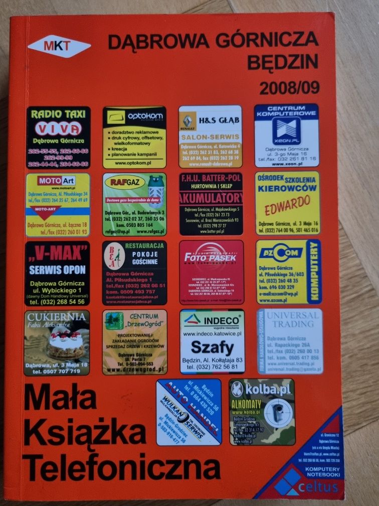 Książka telefoniczna Dąbrowa Górnicza i Będzin 2008/9.