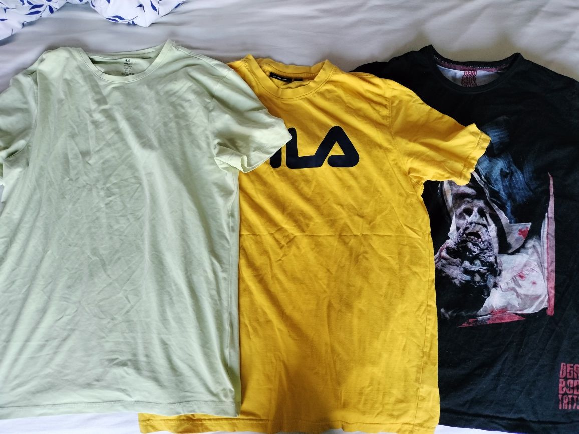 Koszulki rozmiar M 3 sztuki H&M Fila