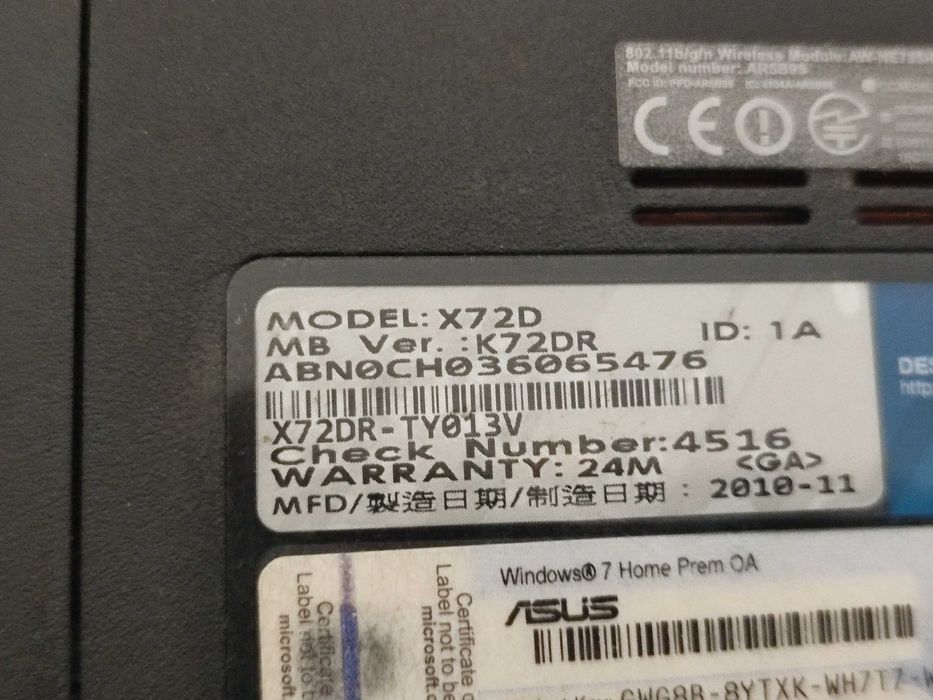 Розбір ноутбуків ASUS X73B + ASUS X72D + ASUS X70A