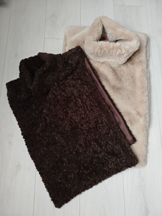 Хутряна манішка еко хутро під норку бежева