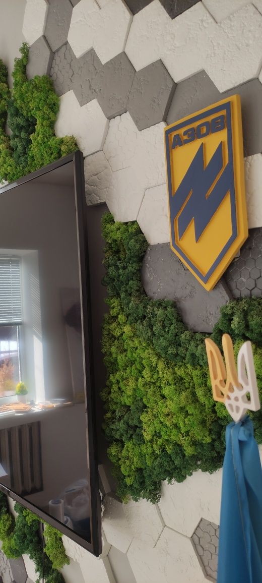 3D подарунок АЗОВ. Декор на стіну АЗОВ. Герб АЗОВ. Логотип АЗОВ. Азов