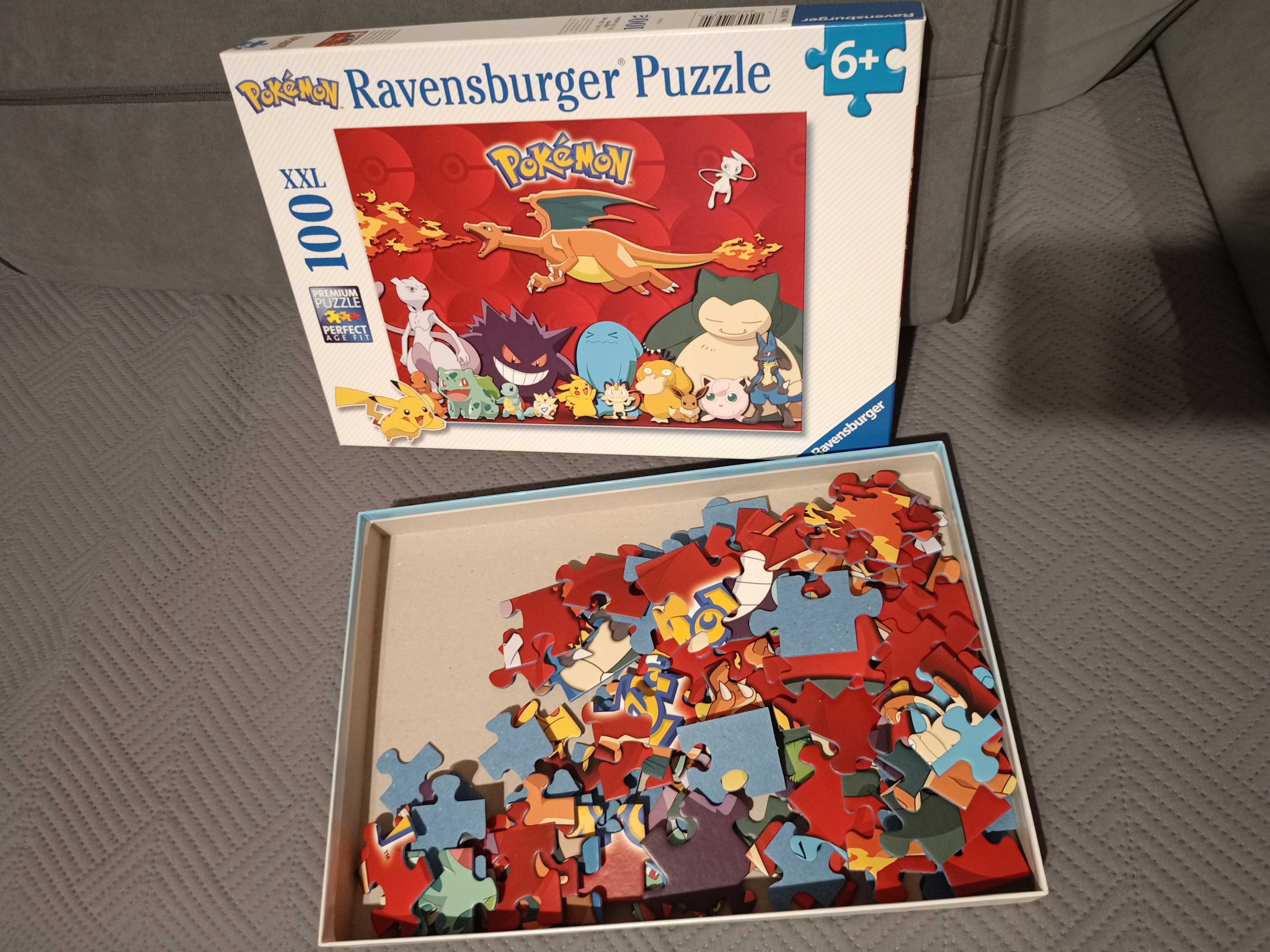 puzzle Ravensburger 100 XXL pokemon jak nowe super stan 6+