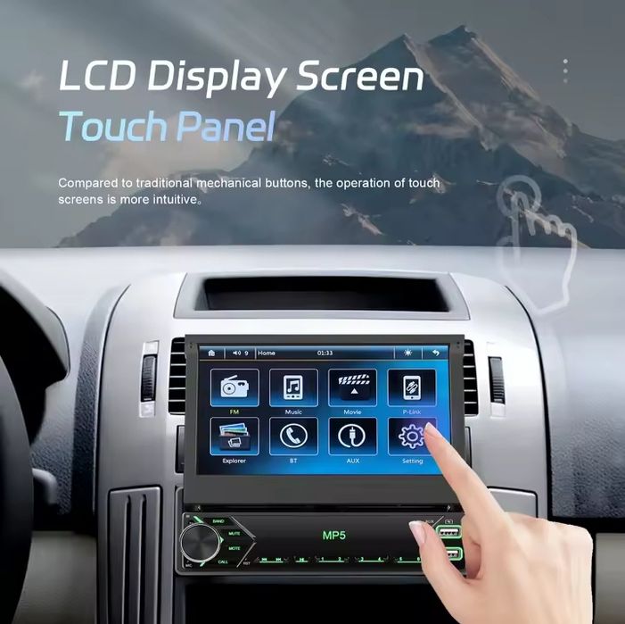 Магнітола 1din CarPlay - AndroidAuto