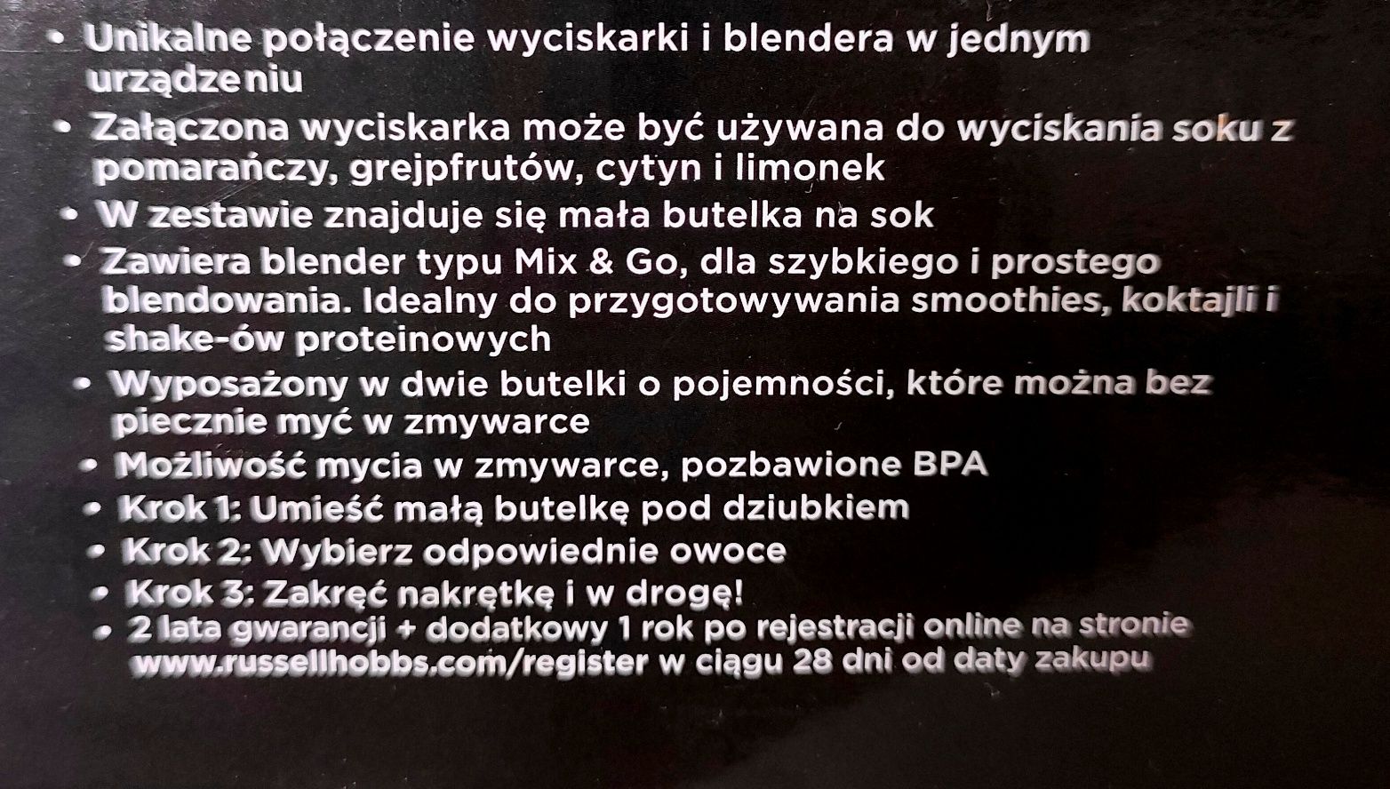 Kielichowy Blender-wyciskacz