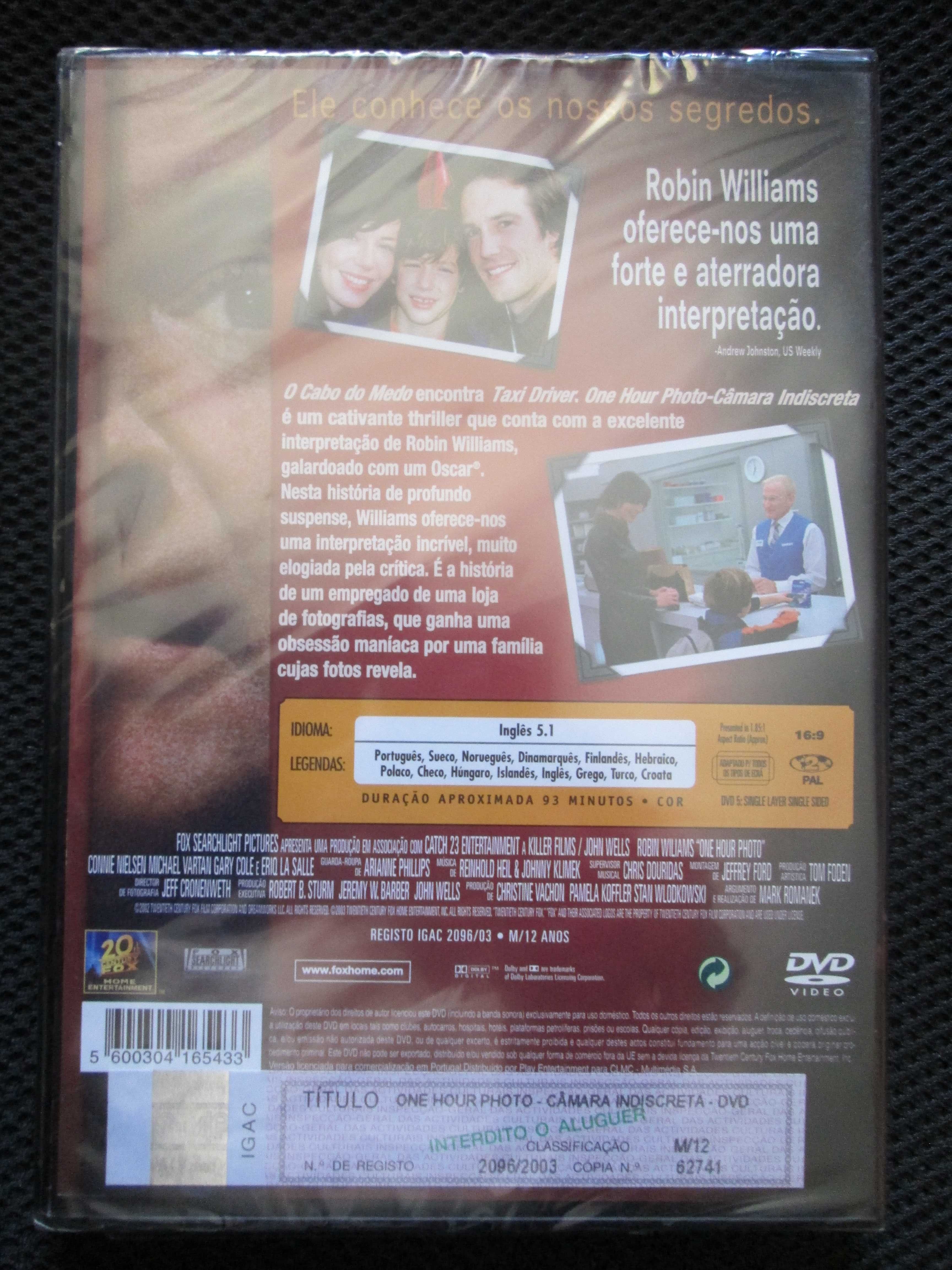 DVD -One Hour Photo Câmara Indiscreta, com Robin Williams