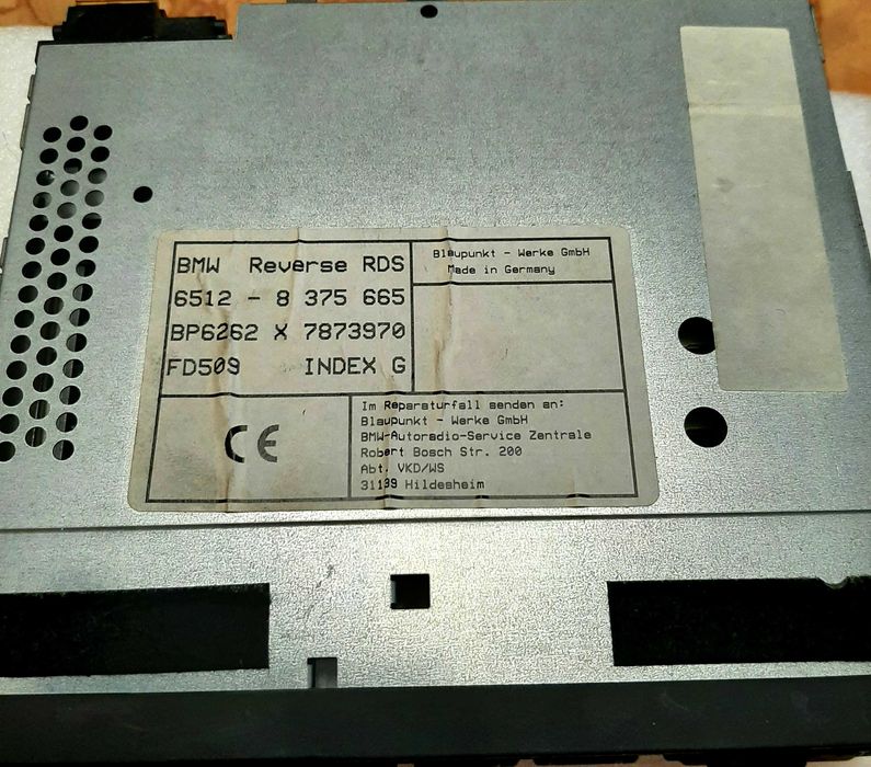 Оригінальна автомагнітола BMW Reverse RDS. Виробництво Німеччена.