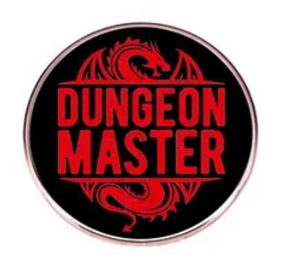 Пін, значок (pin) dungeons & dragons, d20, dungeon master