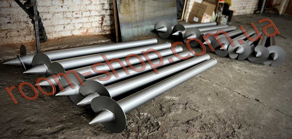 Сваї, палі, свая, гвинтові палі, монтаж, винтовая свая, установка