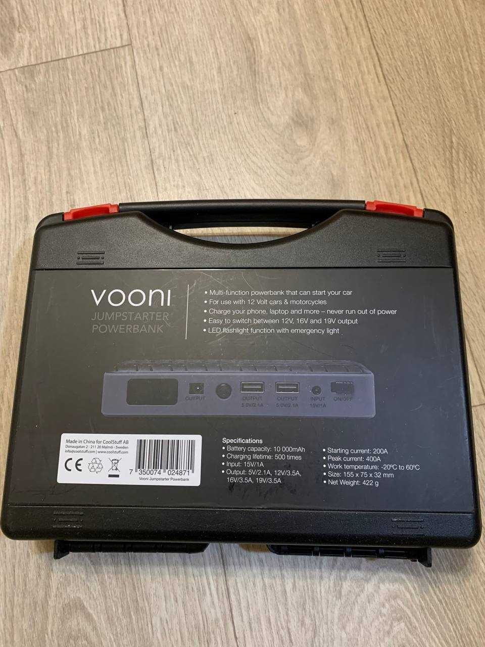 Jump starter/Powerbank Vooni. Пусковий пристрій.