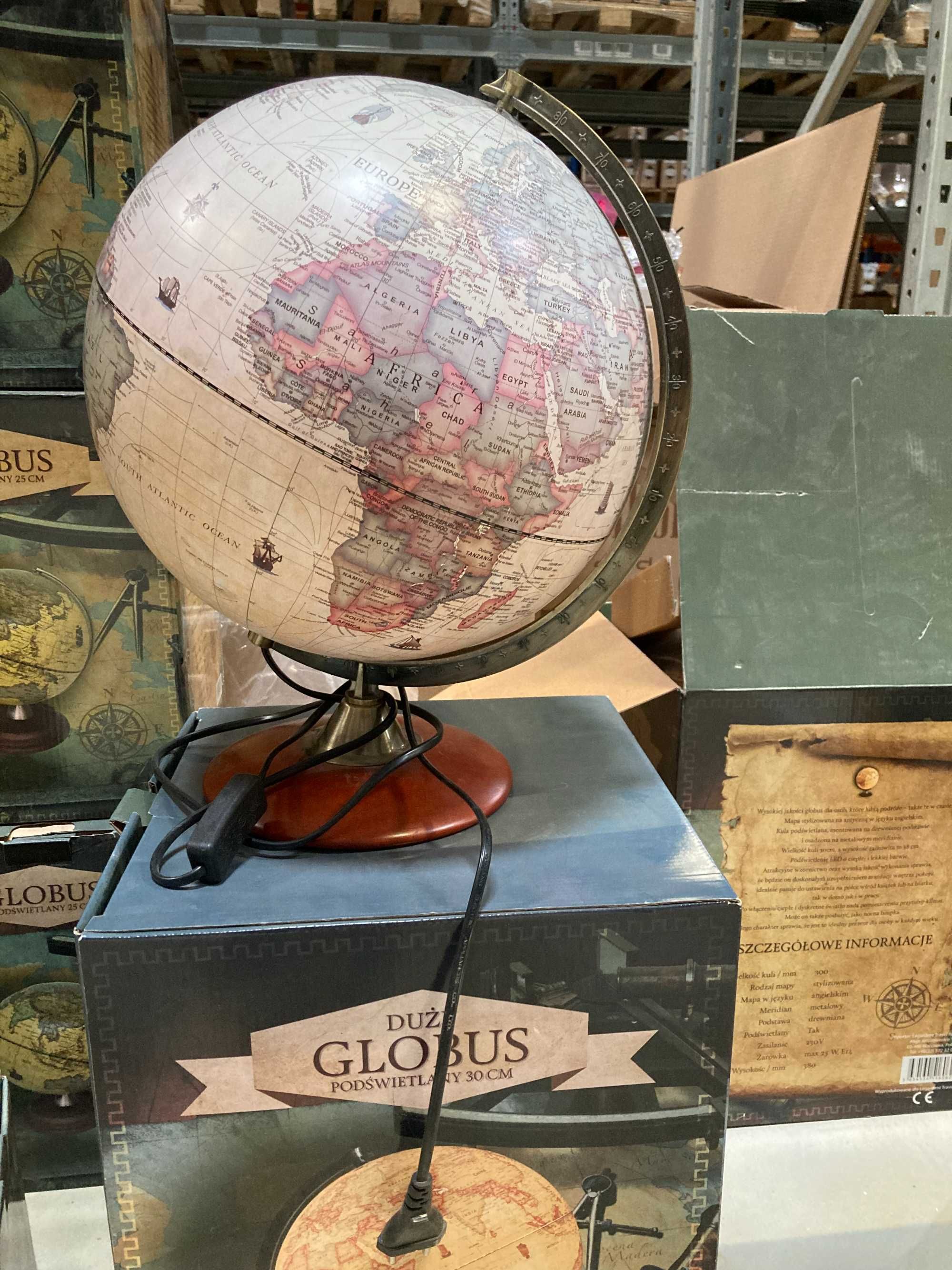 Globusy dla podróżników retro - MIX rozmiarów 24 sztuki