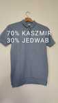 Bluzeczka polo kaszmir jedwab S niebieska